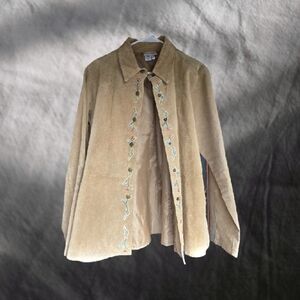 Vintage Embroidered Leather Jacket